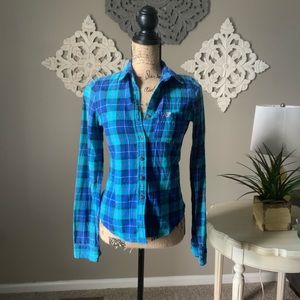 Cozy blue Hollister flannel 💙💙💙